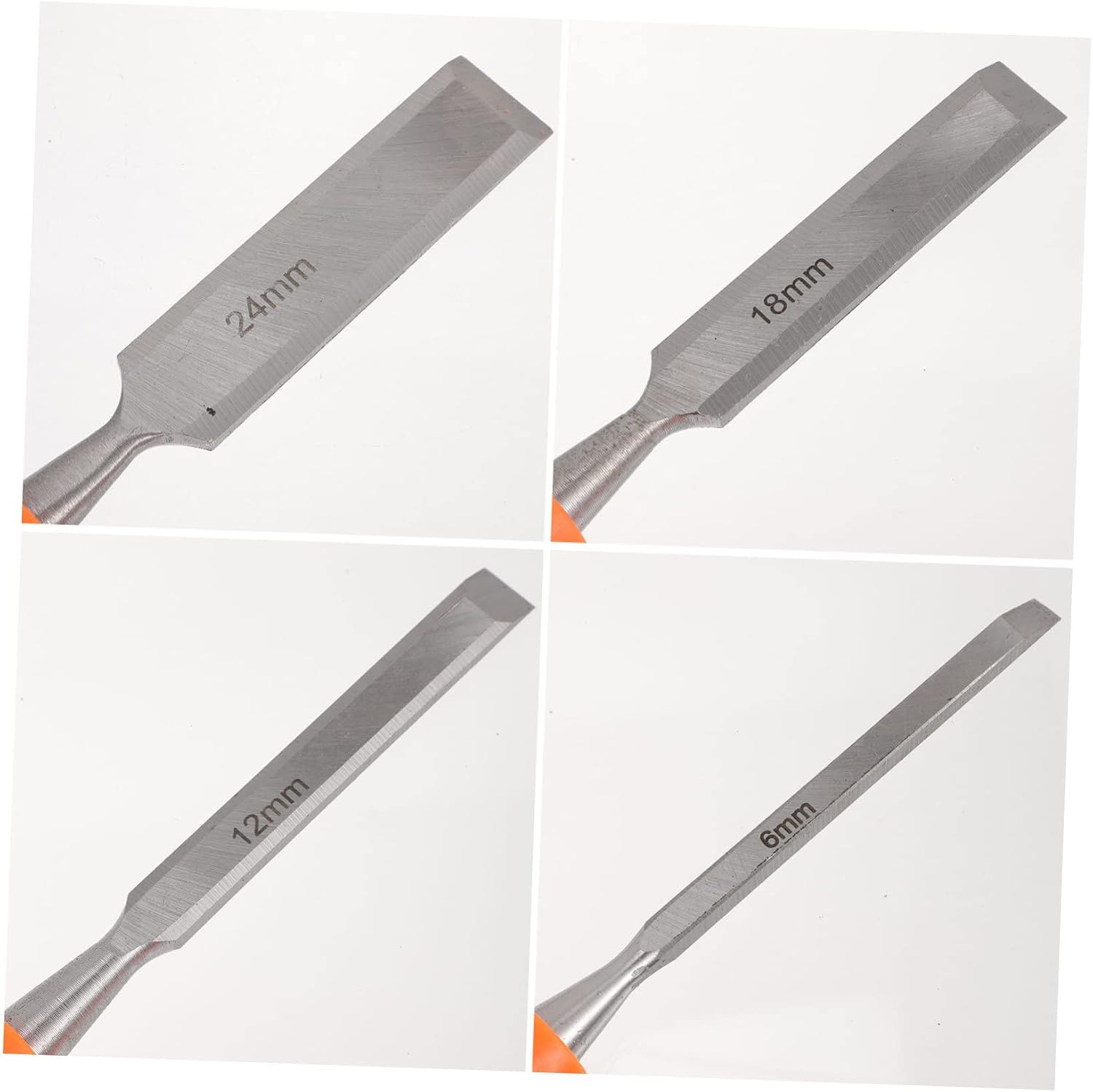 OUNONA 4pcs High Carbon Steel Handheld Carving Chisel Engraving Tools for Woodworking for Craftsmen and Hobbyists