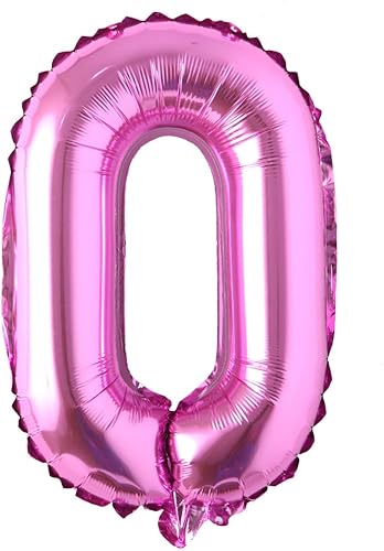 Globos de aluminio con letras del alfabeto rojo rosa de 16 pulgadas, globos de aluminio para colgar, para decoración de bodas, fiestas de