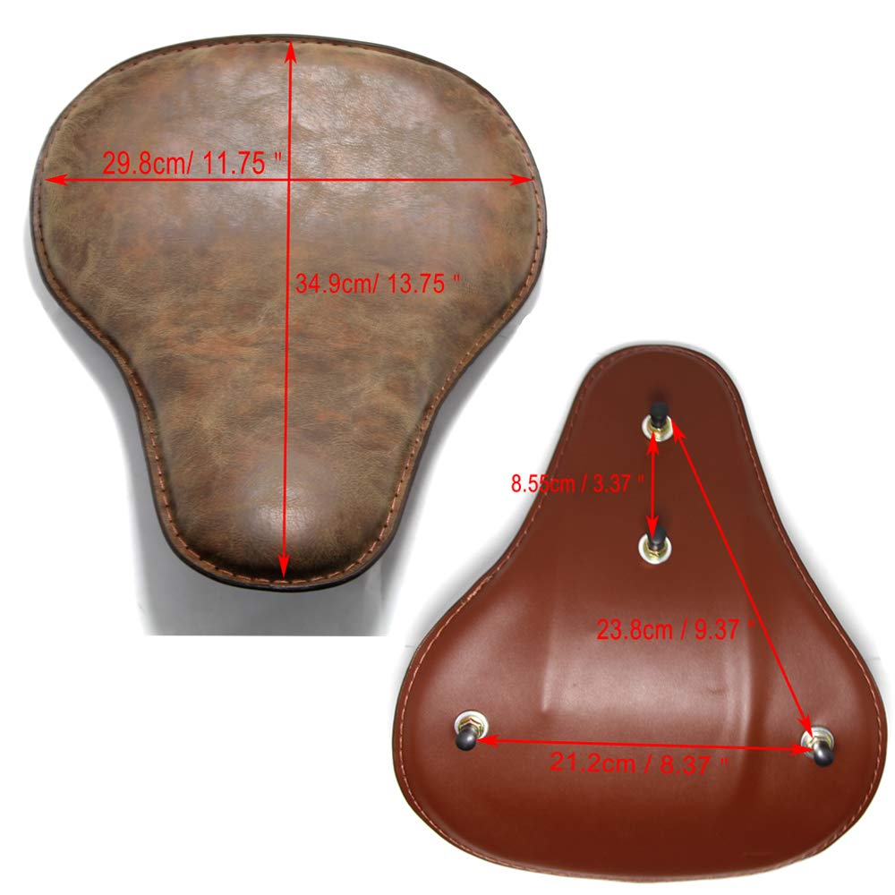 Sella Imbottita in Pelle Monoposto per Harley Davidson Sportster 883 XL1200 Dyna Glide Bobber Chopper