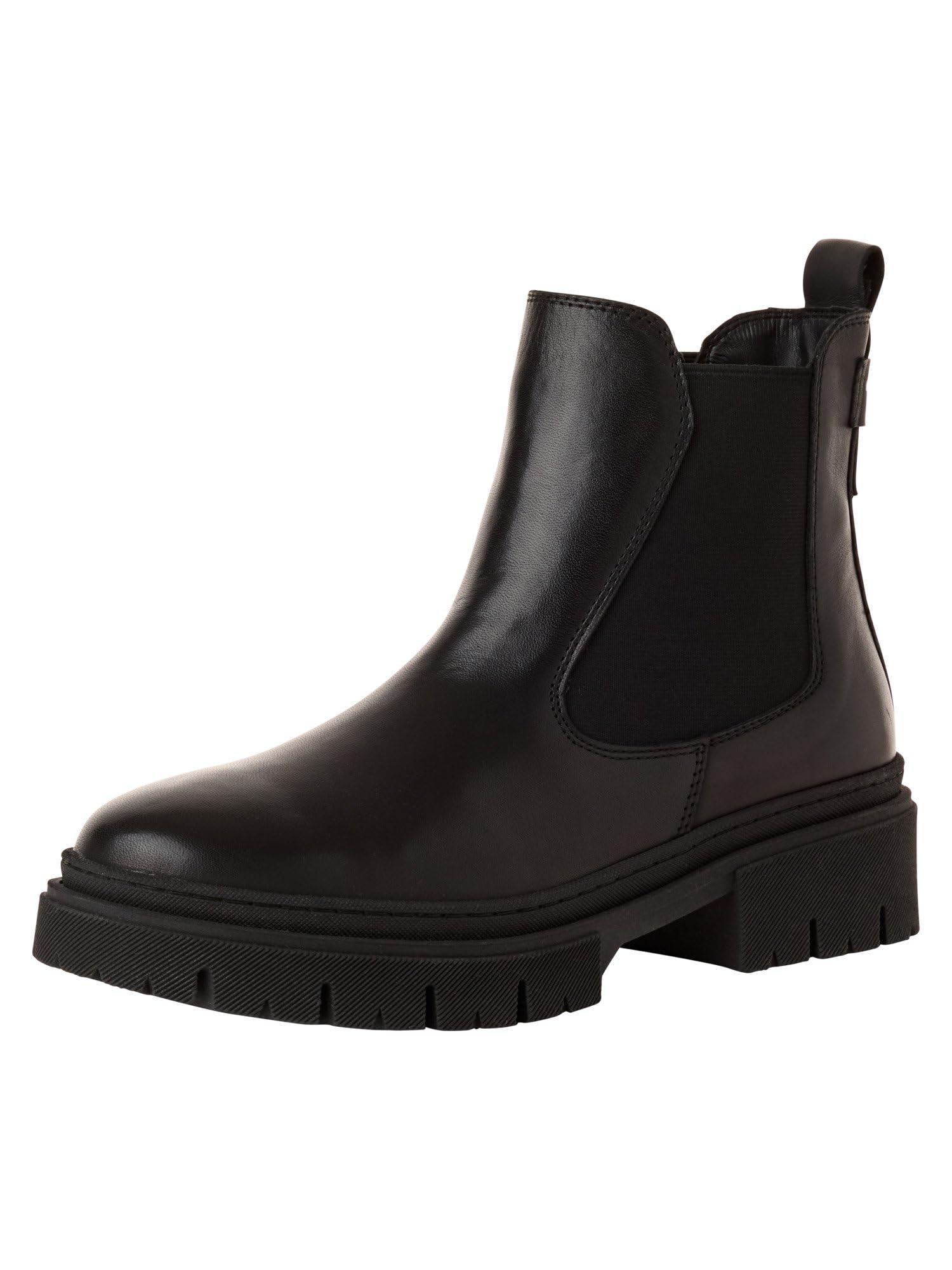 Tamaris Women' 1-25902-43 Chelsea Boot, Black (Black Leather), 7.5 UK