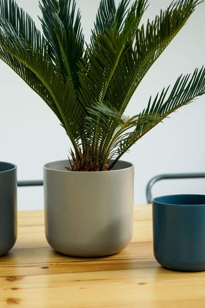 vaso in ceramica grigio/nero rigato ø50