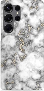 Gray And Gold Marble Silicone Printed mobile case compatible with Samsung Galaxy S25 Ultra (5G)