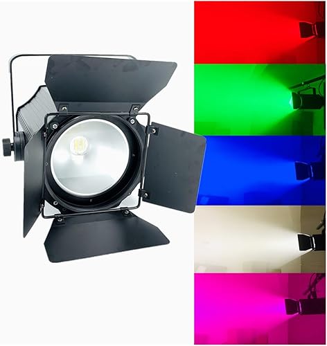 Miniatura 7 de Luz de escenario Dj luz LED de 300 W, luz par COB puertas de granero con estuche de luz LED, efecto estroboscópico, iluminación de escenario, blanco