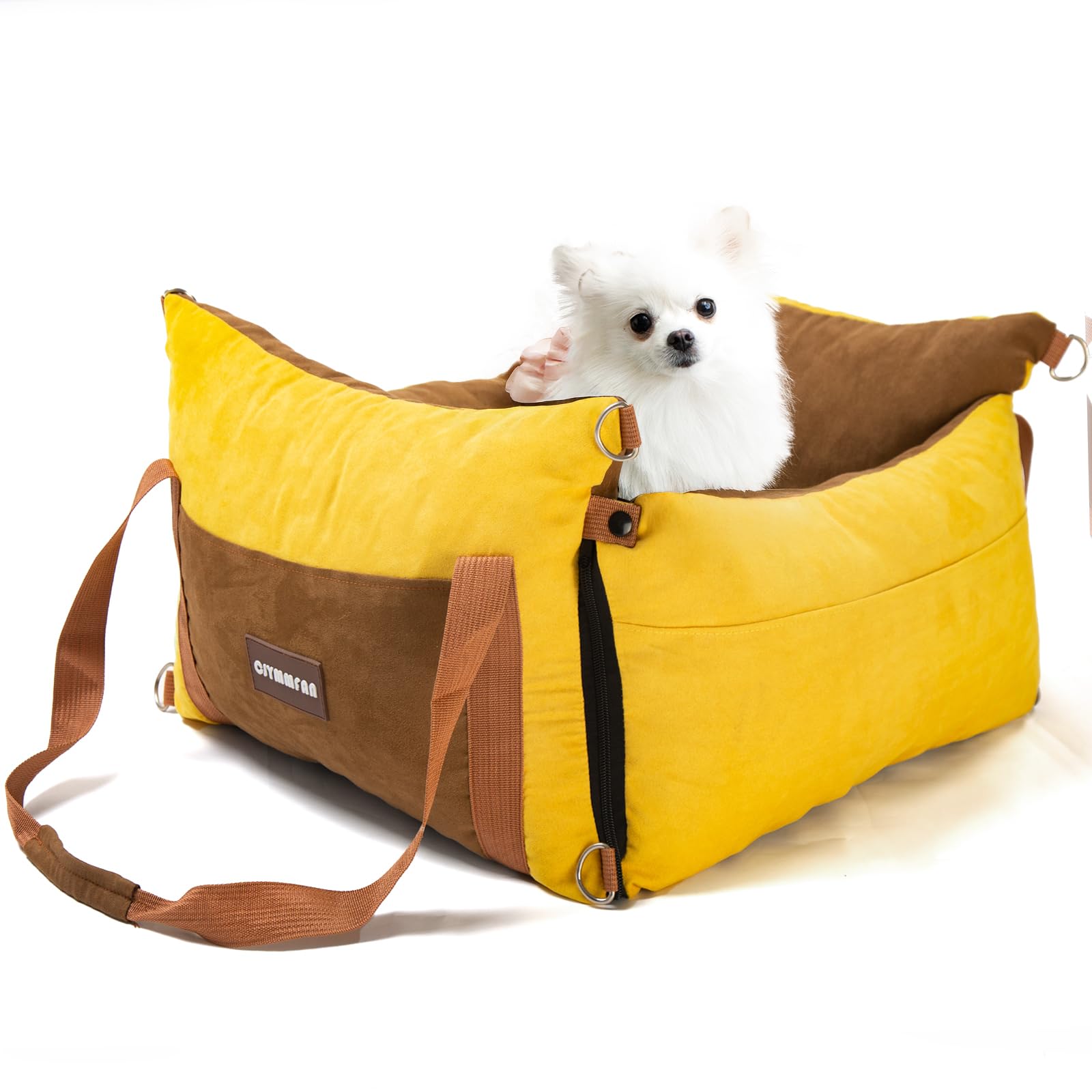 Siège auto chien moins de 15kg extensible et détachable pour petite voiture