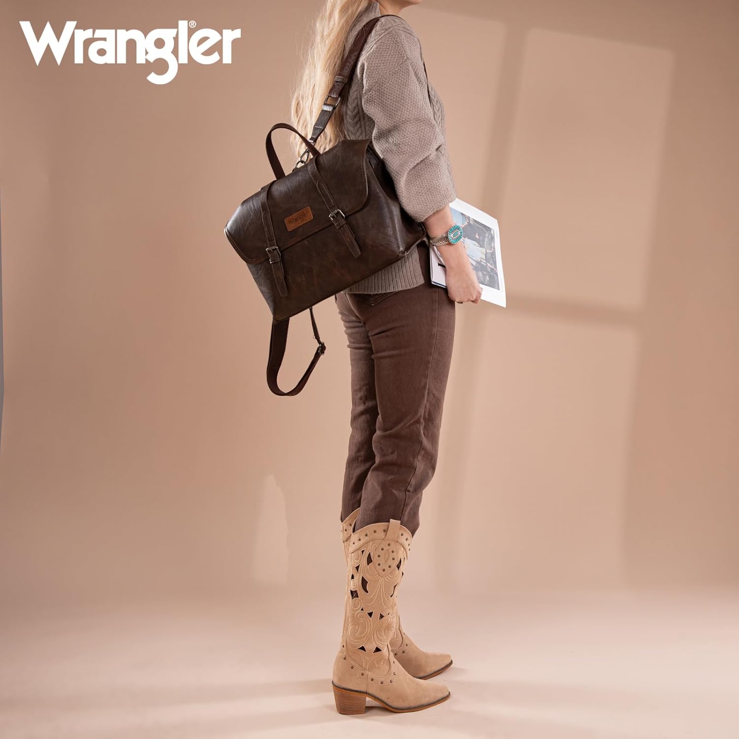 Wrangler Laptop Bag for Women Messenger Bag Briefcase Computer Backpack Convertible Satchel Bag