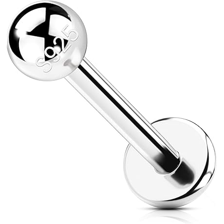 OUFER 925 Sterling Silver Lip Labrets Jewelry