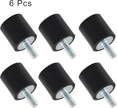 Miniatura 5 de Soporte aislante de goma M4, amortiguador de choque de soportes de goma cilíndricos, 6 piezas Silentblock anti vibración para bomba, motor de