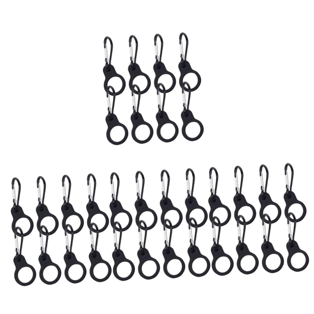 TOYANDONA Wasserkocher-aufhänger Wasserflasche Haken Fitnessstudio Sport Träger Groß Flaschenregal Flaschenschnalle Aus Metall Flaschenclip Für Draußen Kieselgel Schwarz