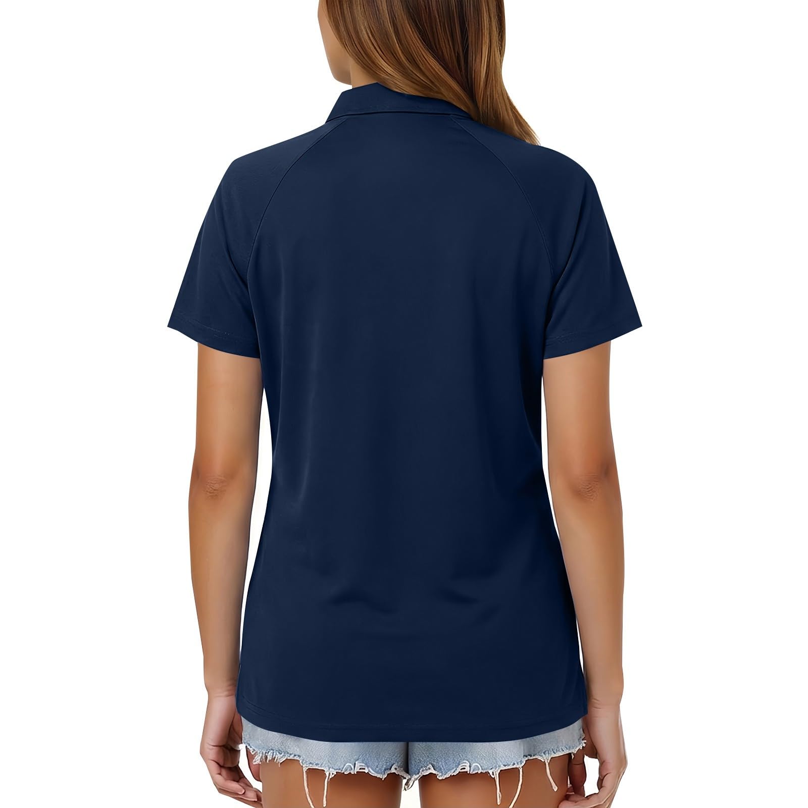 Polo de manga corta para mujer transpirable para golf ajuste holgado secado rápido