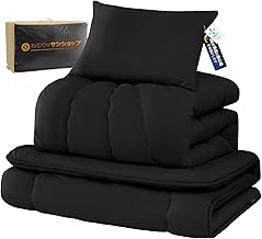 Comforter Set, Single, 4-Piece Set, Bedding Set, Washable, Guest Bed Set, SEK Certified Antibacterial and Odor Resistant, Dust Mite Resistant (High Density Solid Cotton Filling, Triple-Layer Bedding