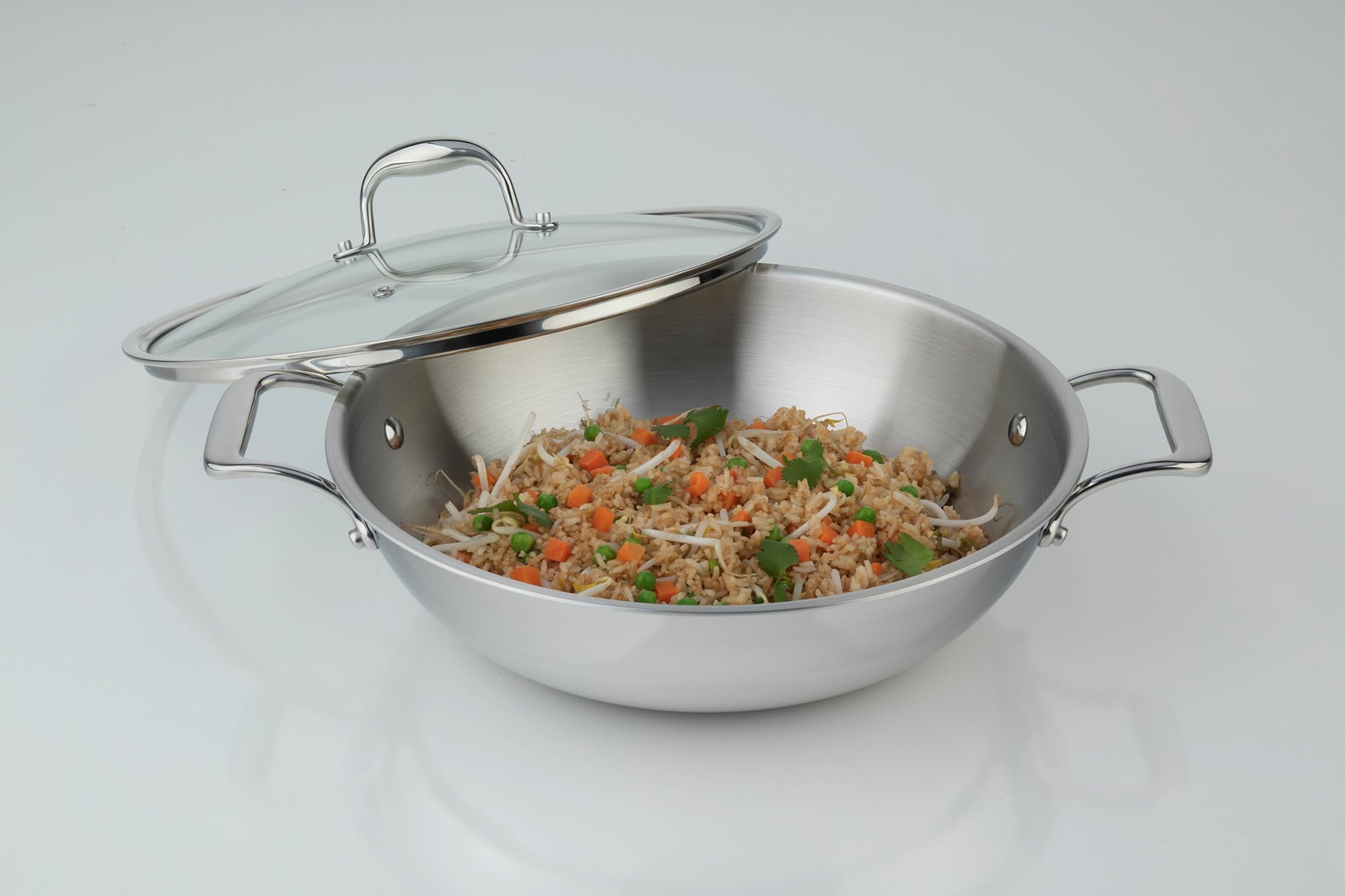 Meyer - SuperSteel Tri-Ply Clad Stainless Steel Wok with Lid