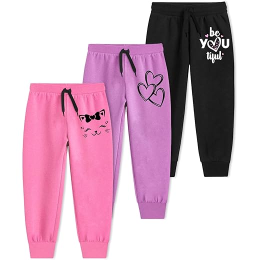 Cotton Trackpants for Kids Pack of 3