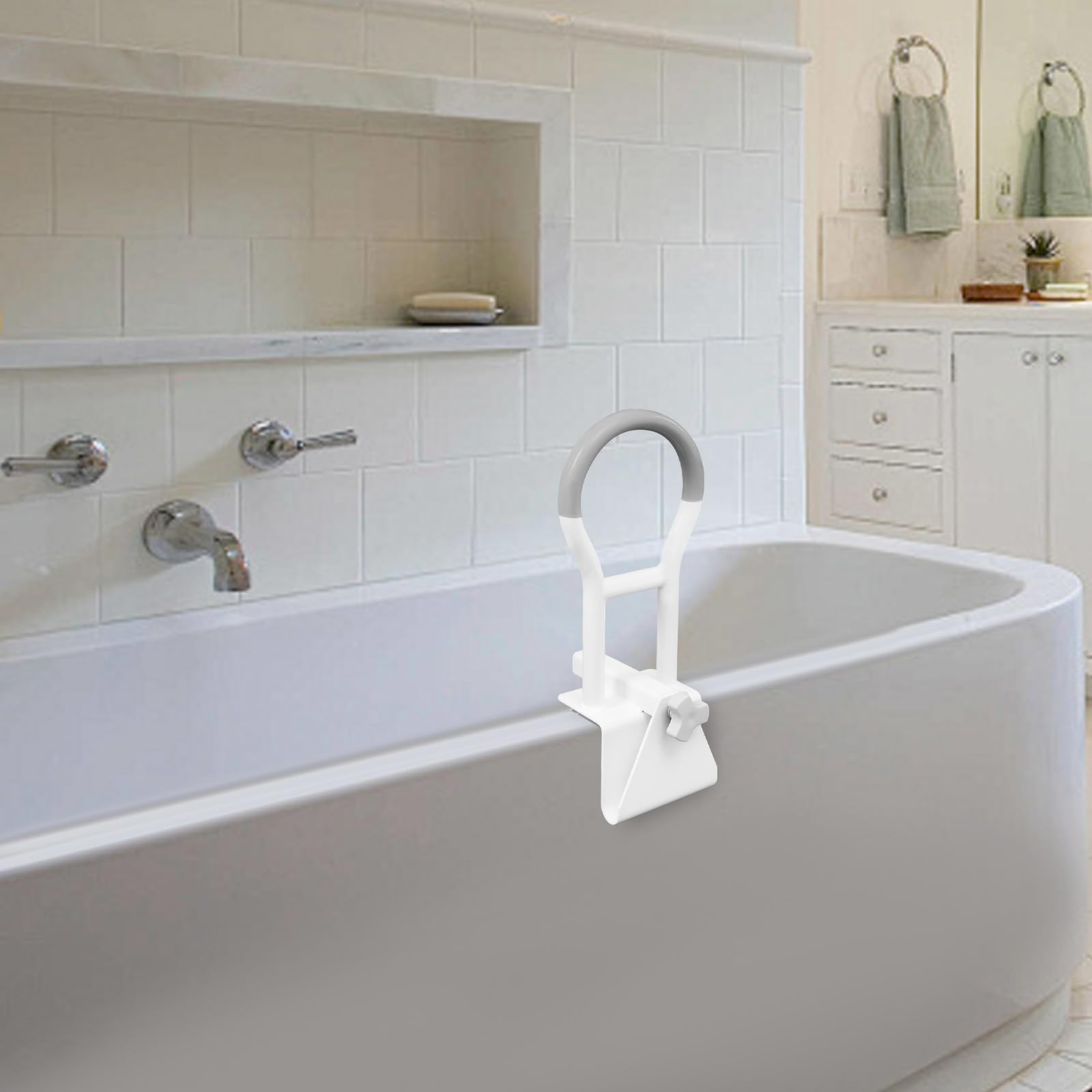 Asidero para bañera con un grosor de pared de 8 a 16 cm.