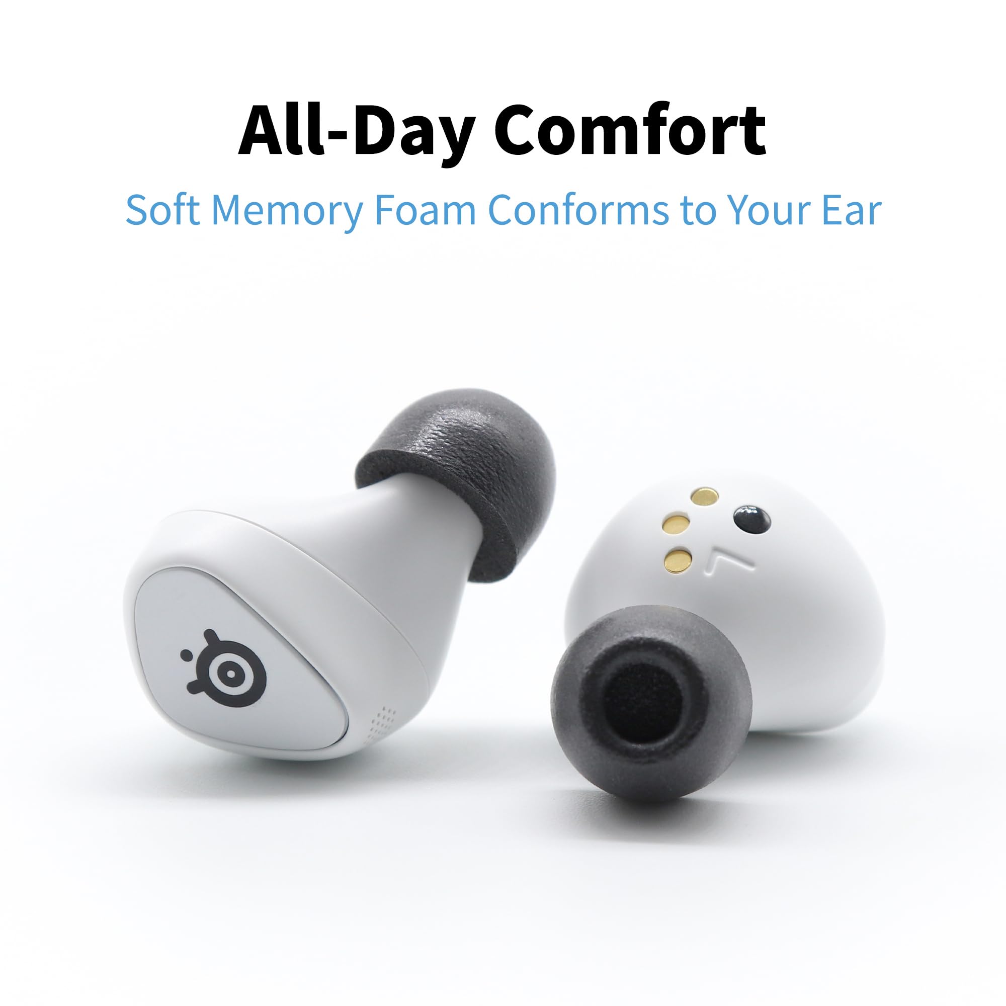 Comply TrueGrip MAX TW-170-A - Almohadillas de Espuma viscoelástica TrueGrip MAX para Bowers & Wilkins, Jabra, SteelSeries, TOZO, Soundcore | Máxima Comodidad, Ajuste Seguro, Aislamiento de Ruido