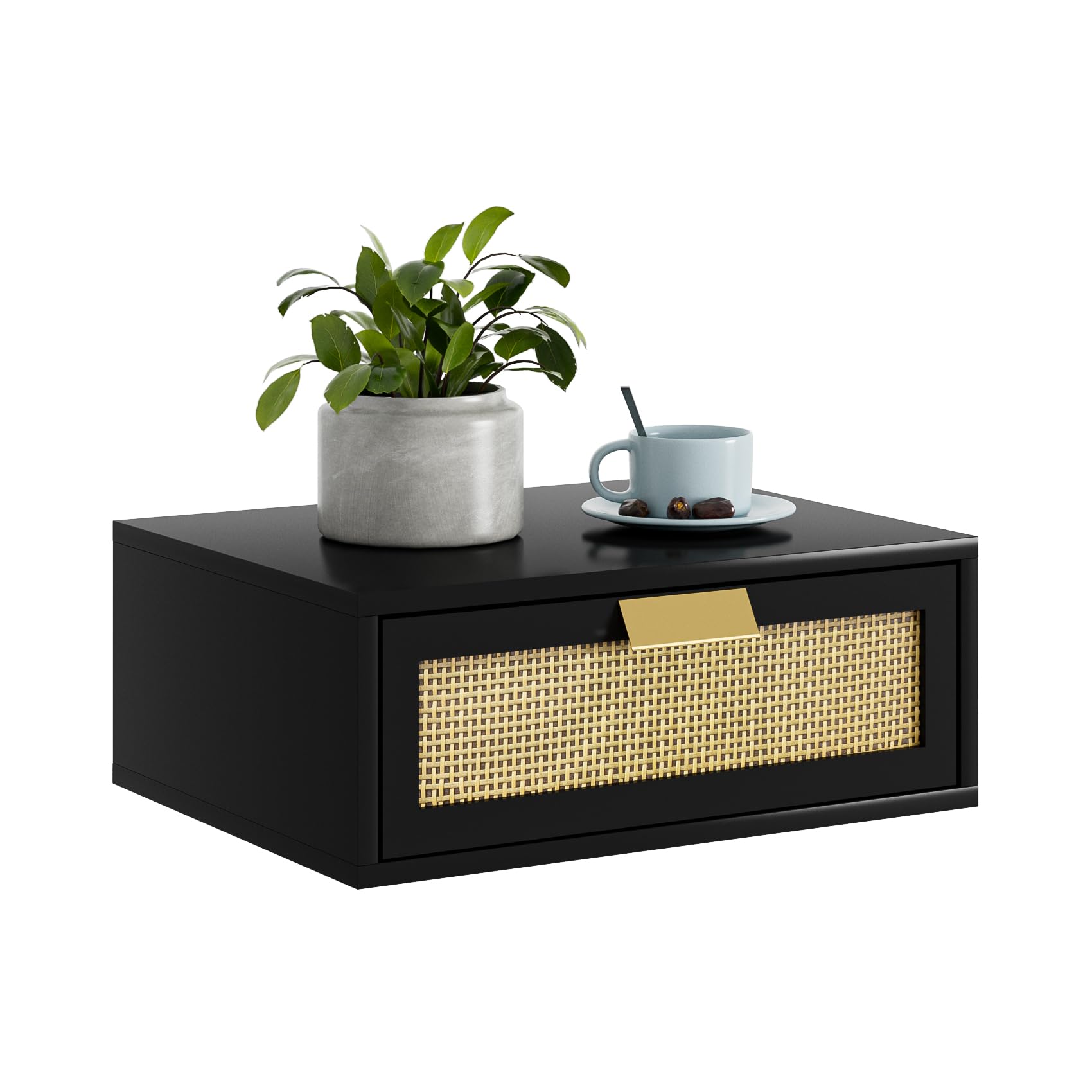 Table 2 Tiroirs HEYZOEY Table De Chevet HEYZOEY 2 Tiroirs - Bois Blanc/pieds Dorés - 40x30x57cm - Moderne Pour Chambre/salon Meuble Chevet Blanc Or