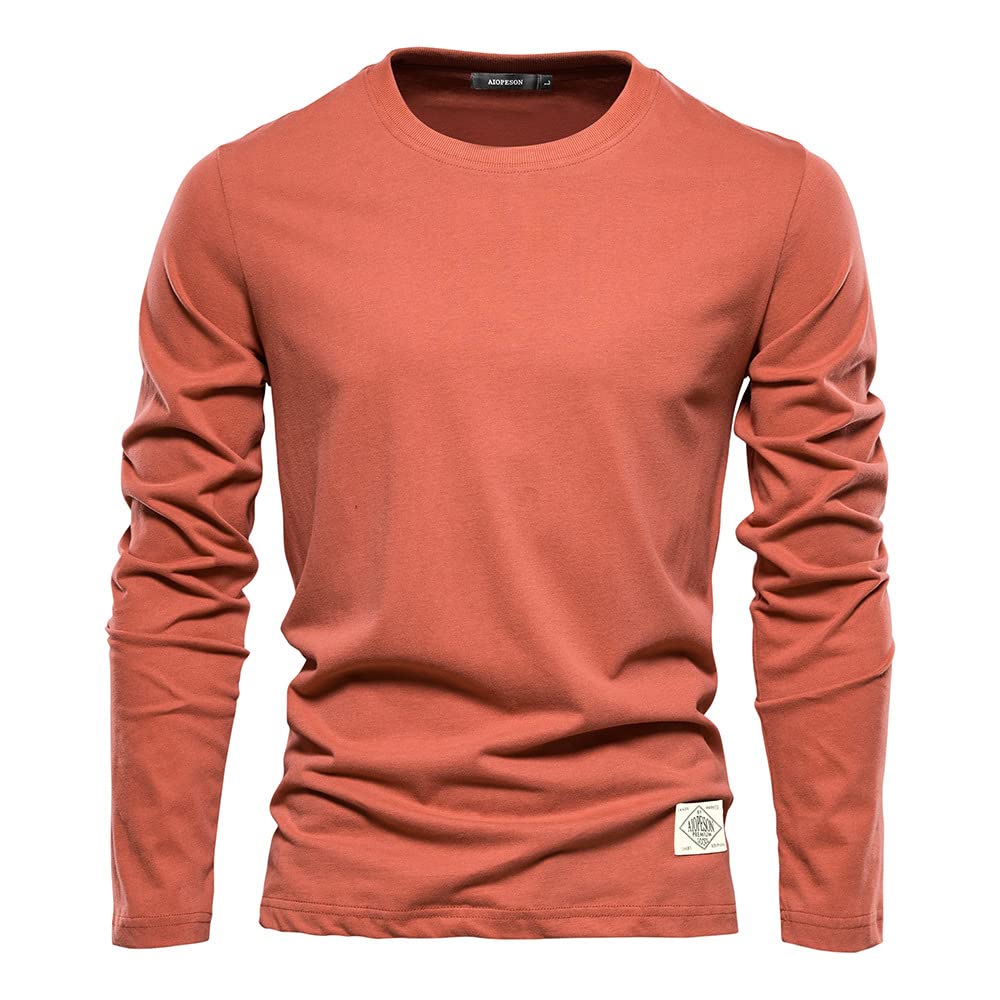 Męska koszulka wiosenna i jesienna męska koszulka z długim rękawem modna codzienna kurtka sportowa z okrągłym dekoltem Bottoming Shirt Top