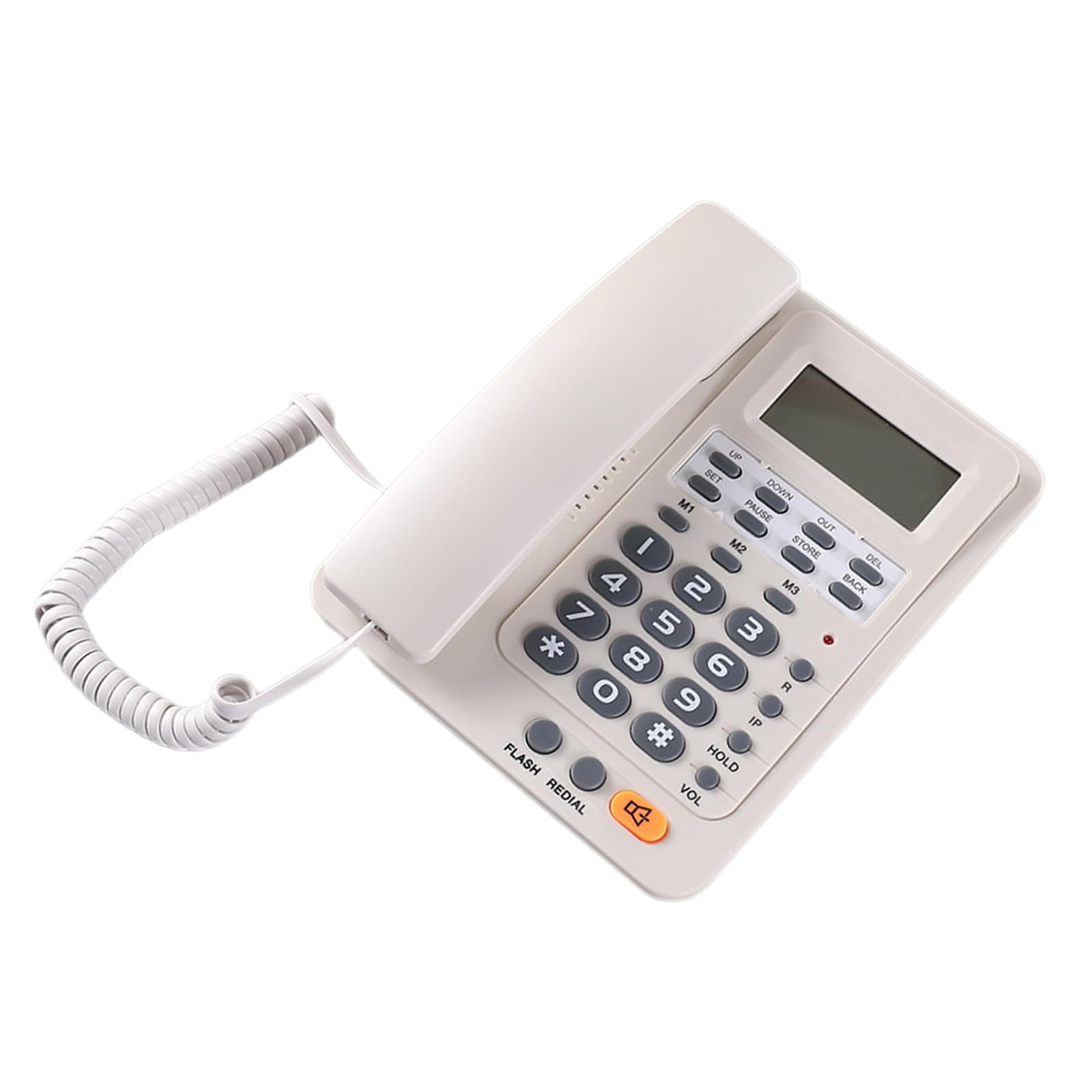 Telefono fisso fisso fisso con cavo con display ID chiamante, ricomposizione ultimo numero, adatto per casa, ufficio o hotel, uso inglese, casa, telefono, ufficio, comunicazione, sale riunioni