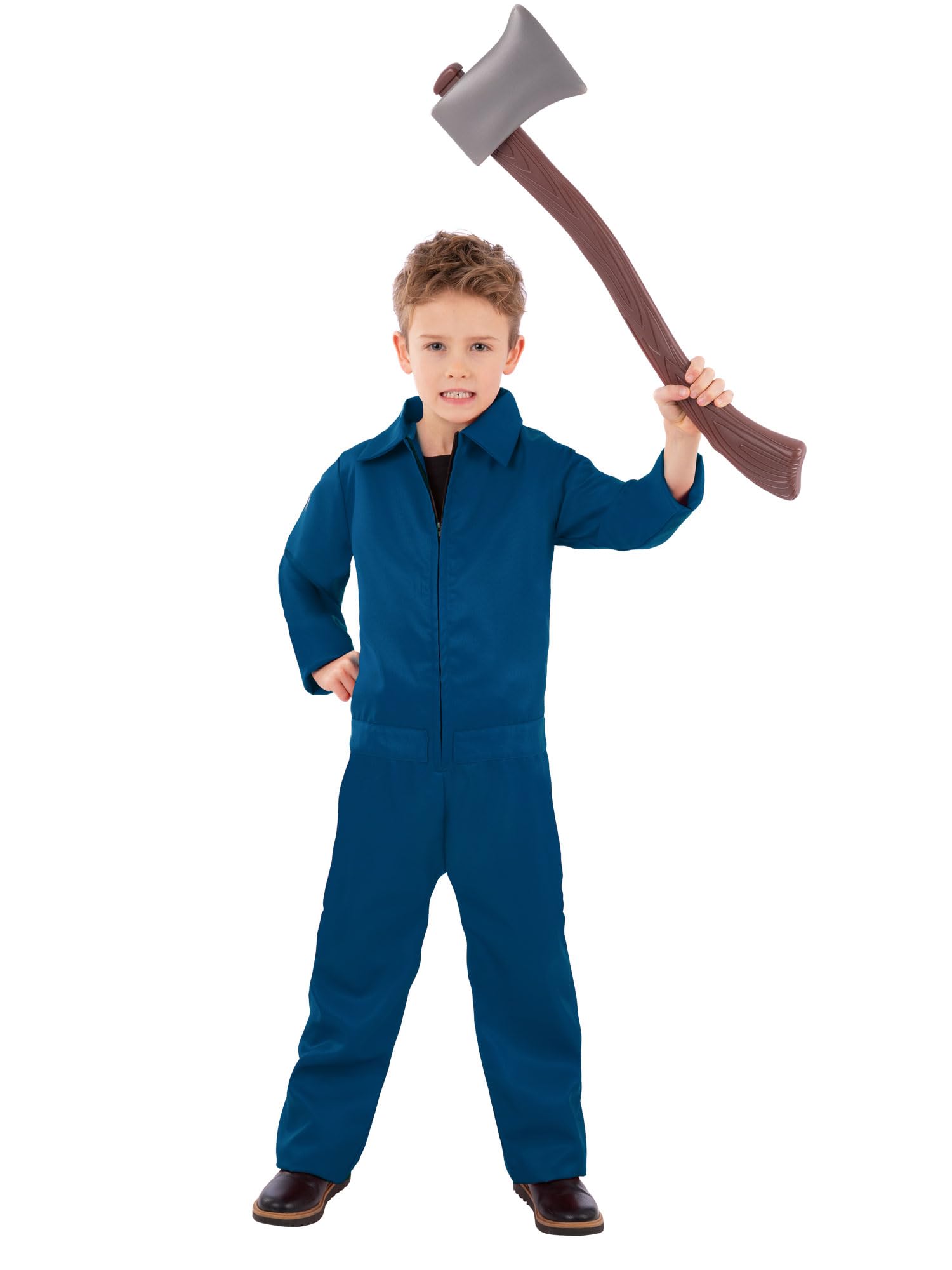 Smiffys Kids Unisex Navy Boiler Suit Costume All in One Jumpsuit Children’s Fancy Dress Outfit for Halloween and TV Movie Characters, Age 10-12
