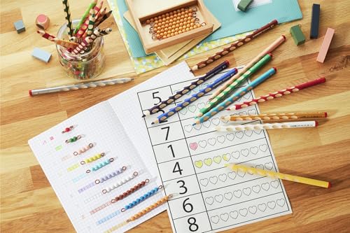 Matita Colorata Ergonomica - Stabilo Easycolors - Per Destrimani - Astuccio Da 12 - Colori Assortiti - 7