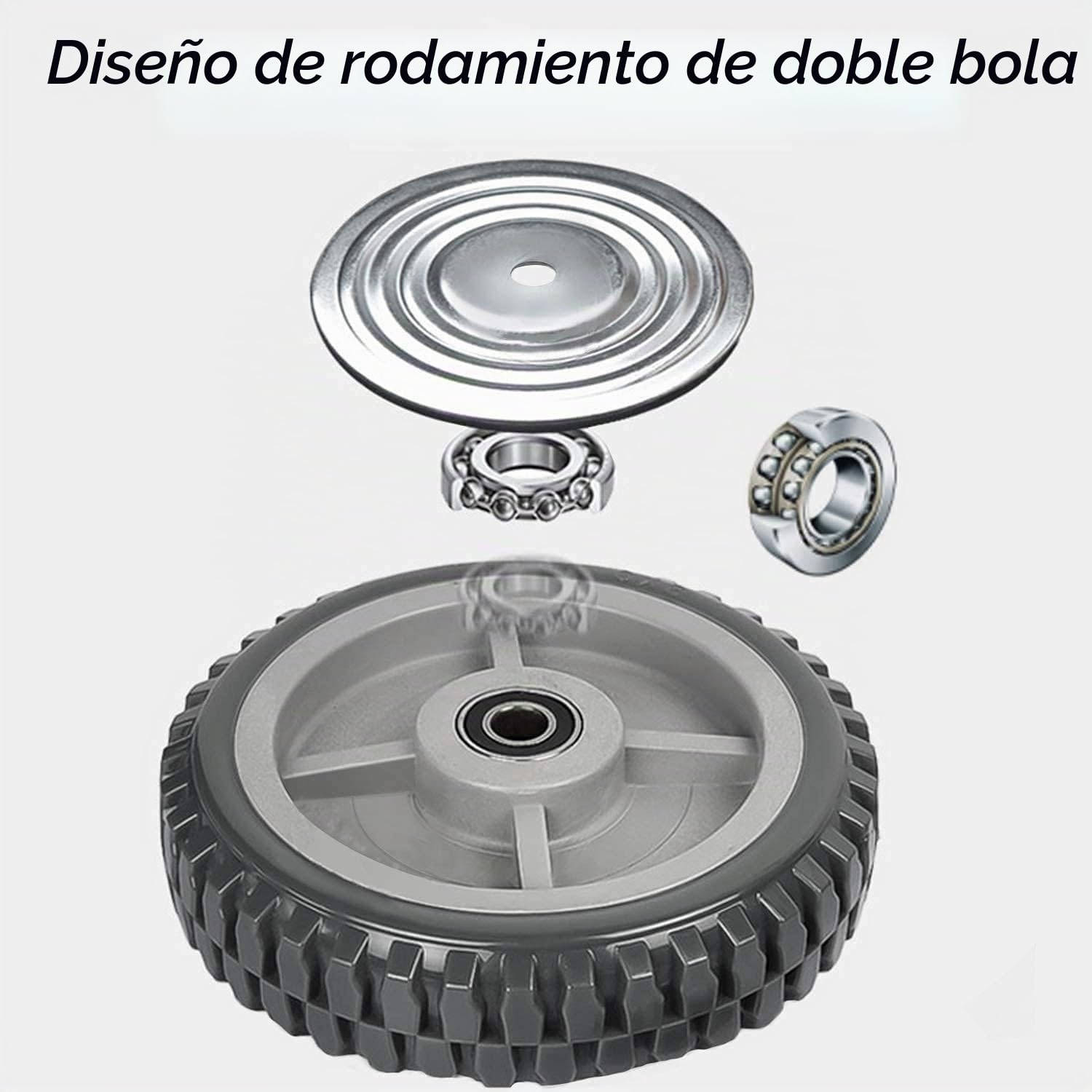 Nisorpa 4 ruedas giratorias para cargas pesadas de 200 mm, ruedas con freno, giratorias 360°, ruedas de transporte con rosca, capacidad de carga de 900 kg (2 ruedas fijas, 2 ruedas de freno)