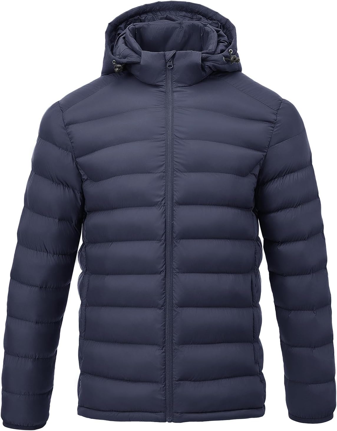 Rdruko Men’s Puffer Jacket with Detachable Hood Lightweight Water Resistant Insulated Winter Puffy Coat