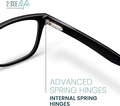 Miniatura 4 de Anteojos de lectura con textura de madera marrón madera para hombres y mujeres para lucir únicos con visión clara, lectores fuertes y duraderos para