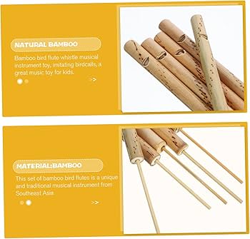 Amazon.co.jp: LALADEFIEE 竹製鳥笛 知育楽器 子ども用 ミニチュア
