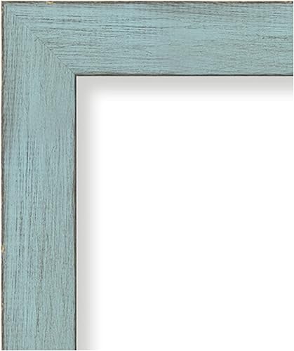 Miniatura 9 de Amanti Art Espejo de baño de madera, espejo de pared estrecho azul Theo para usar como espejo de tocador de baño sobre el fregadero (25.25 x 19.25