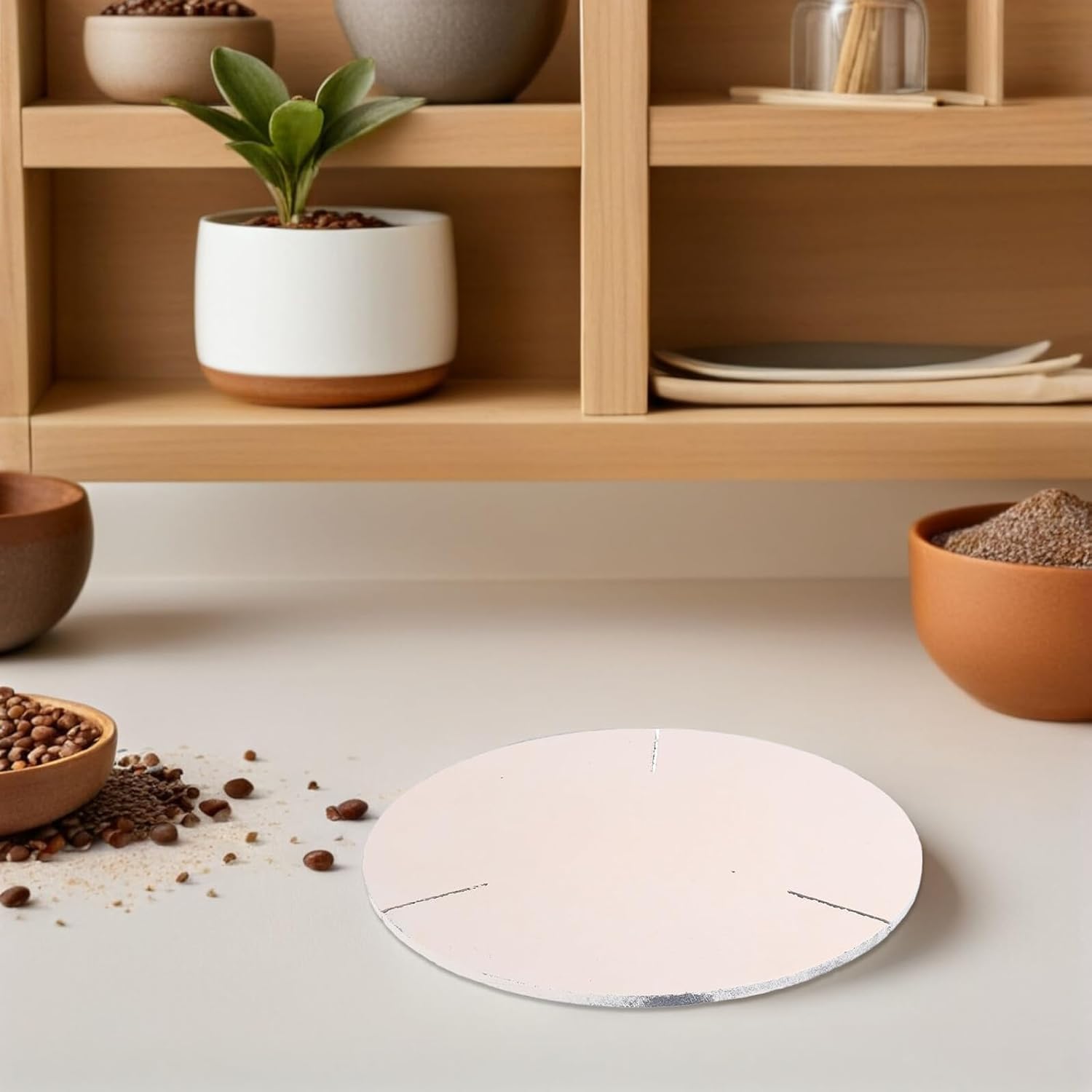 Artibetter Pottery Kiln Refractory Support Pad 25cm Round Ceramic Glazing Mat 1cm Thick Kiln Firing Mat for Clay Sculpting and Ceramic Firing Accessories