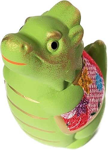 Miniatura 3 de S116 Lindo dragón con un chaleco kimono de cerámica del zodiaco japonés 2024, adorno para feliz año nuevo! Figura de dragón decoración