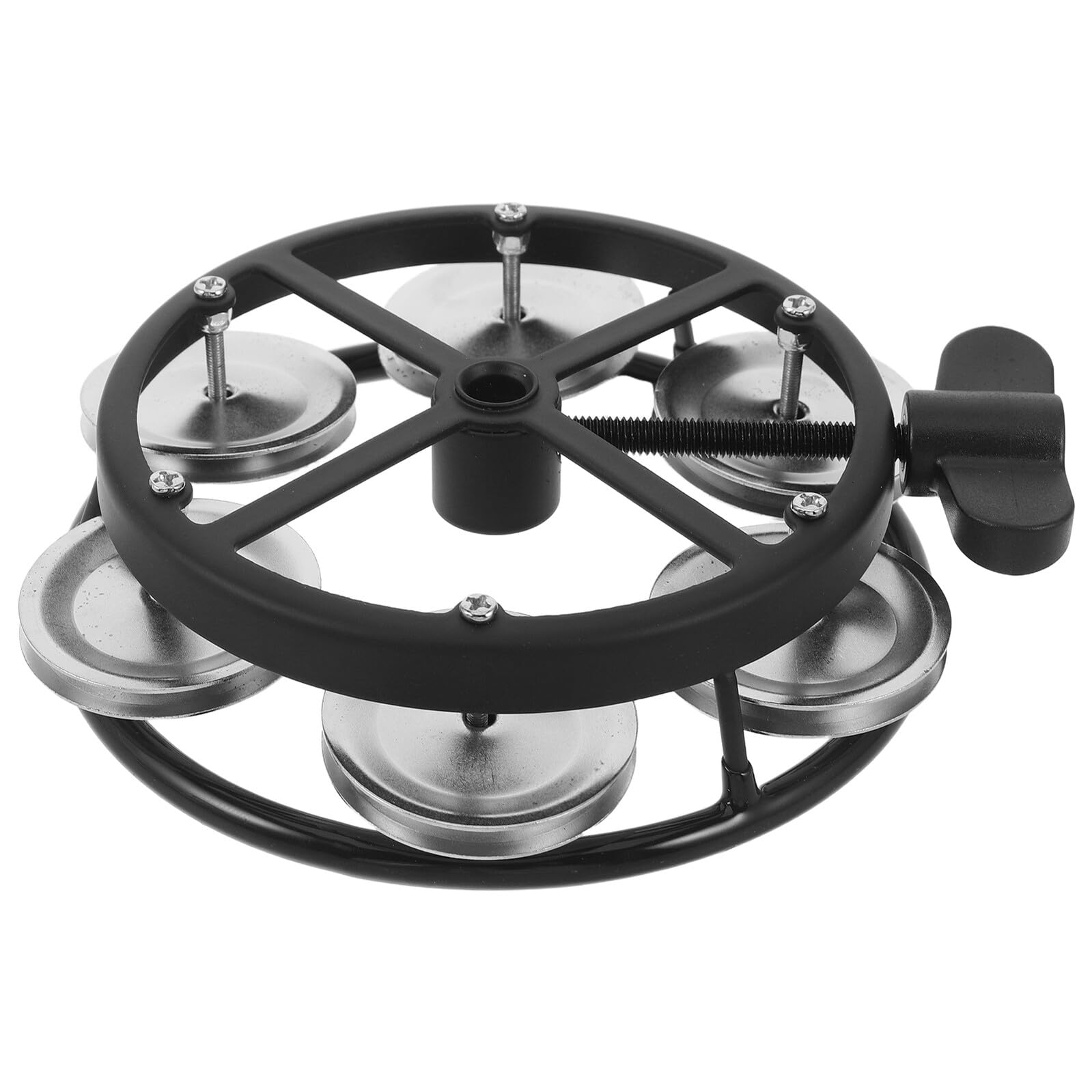 ERINGOGO Tambourine Hi-hat Montable à Rangée Simple avec Écrou Accessoire Tambour pour Batterie Installation Stable pour Percussion DIY et Dynamique