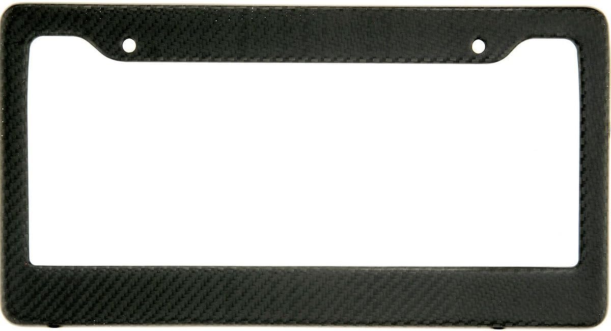 BLVD-LPF OBEY YOUR LUXURY Real 100% Matte Black Carbon Fiber License Plate Frame Tag Cover FF - C with Matching Screw Caps - 1 Frame
