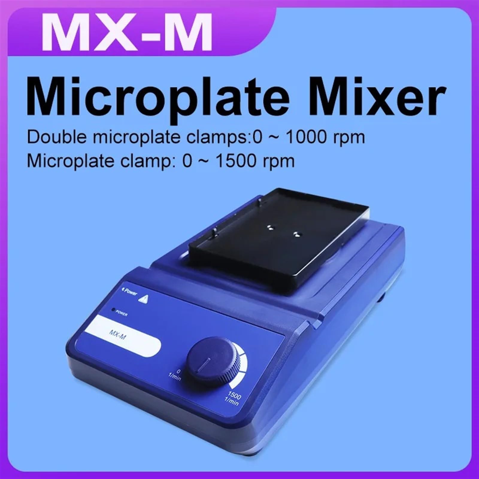 Agitador Magnético, Agitador mezclador de placas de 96 pocillos MX-M con velocidad ajustable for microplacas, equipo de laboratorio, 0-1500 rpm