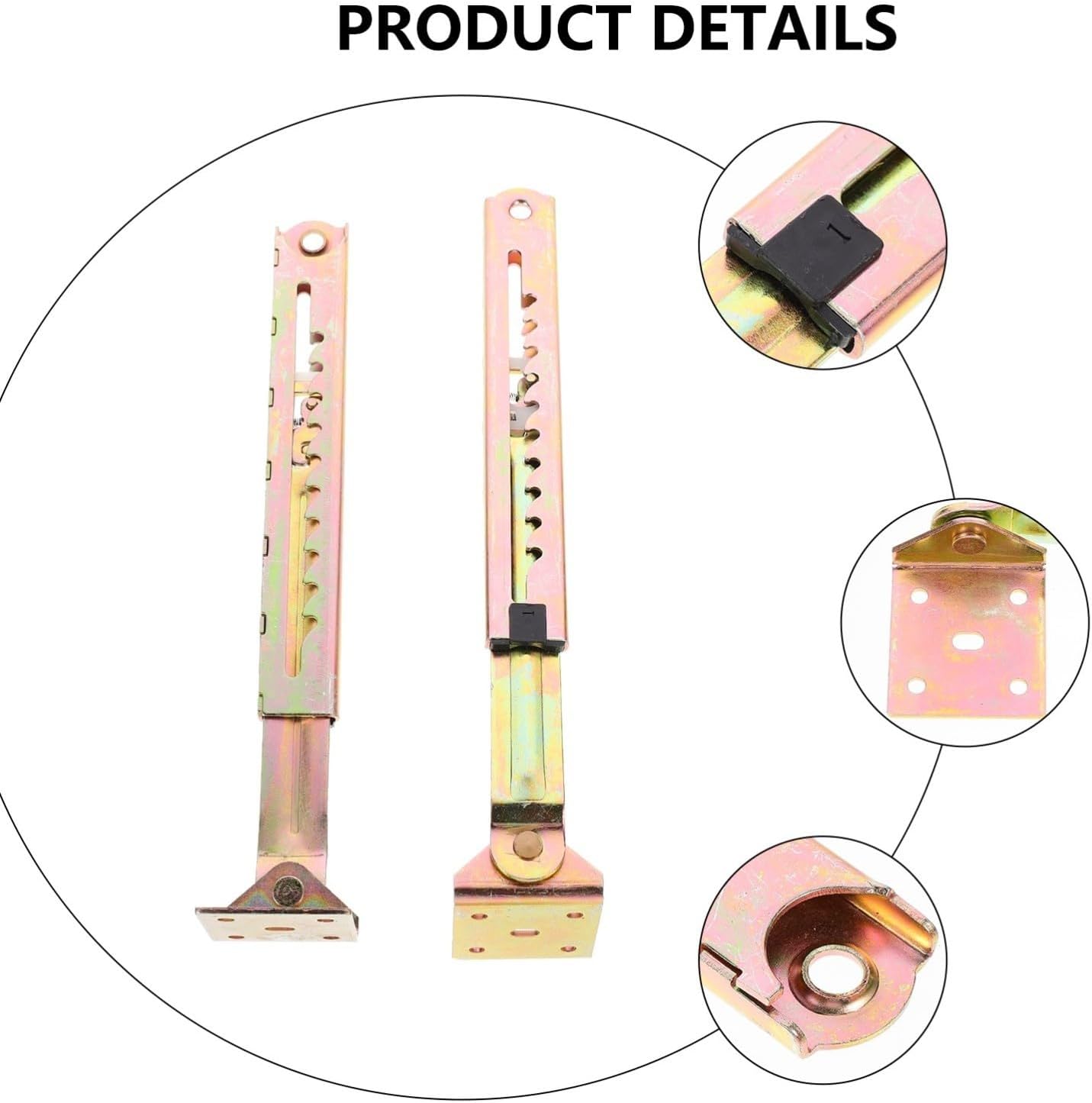 Telescopic Rack Adjustable Table Brackets 1 Pair Steel Bed Support image 3