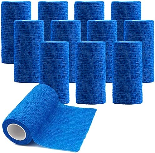 Generic 12Pcs Self Adhesive Bandage, Medical Cohesive Bandage, Self Adherent Vet Wrap, Sweat, Water Resistant, Athletic Tape For Sports, First Aid, Knee, Ankle And Wrist Sprains (2 Inch X 5 Yards, Black - View #5