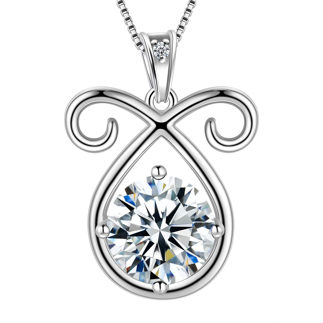 Aurora Tears Plata de ley 925 12 Signo del zodiaco Cristal Constelación Collar colgante 12 Horóscopo Collar de piedra de nacimiento Regalo de la joyería DP0134