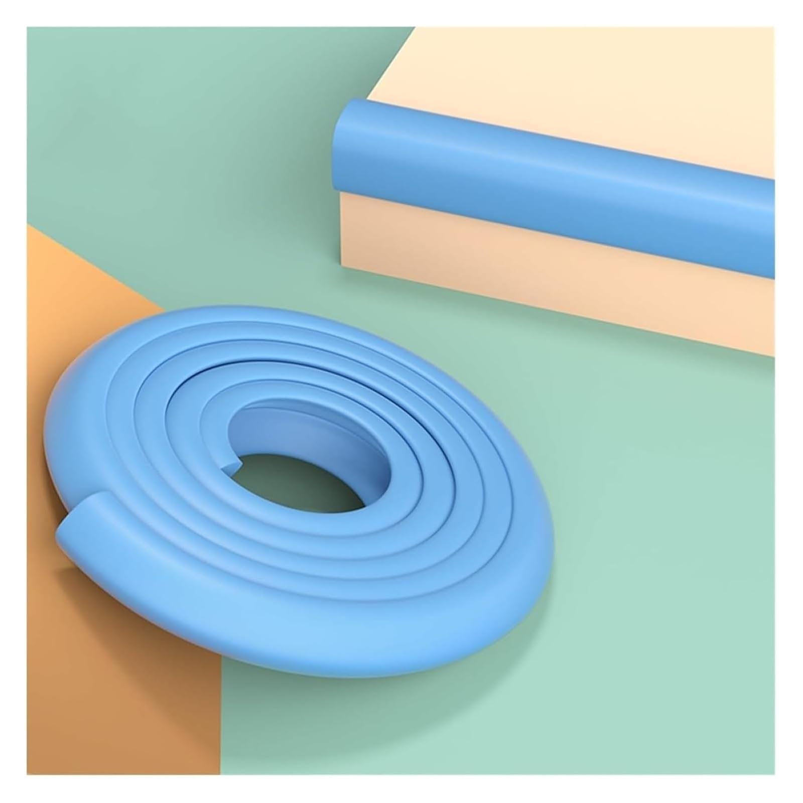 Protector de Esquinas y Bordes, Tiras de Seguridad de Espuma for niños, Edprotectstrip, Tiras anticolisión cortables, Almohadilla Protectora de margen de Esquina(Blue,10M/32.8Ft)