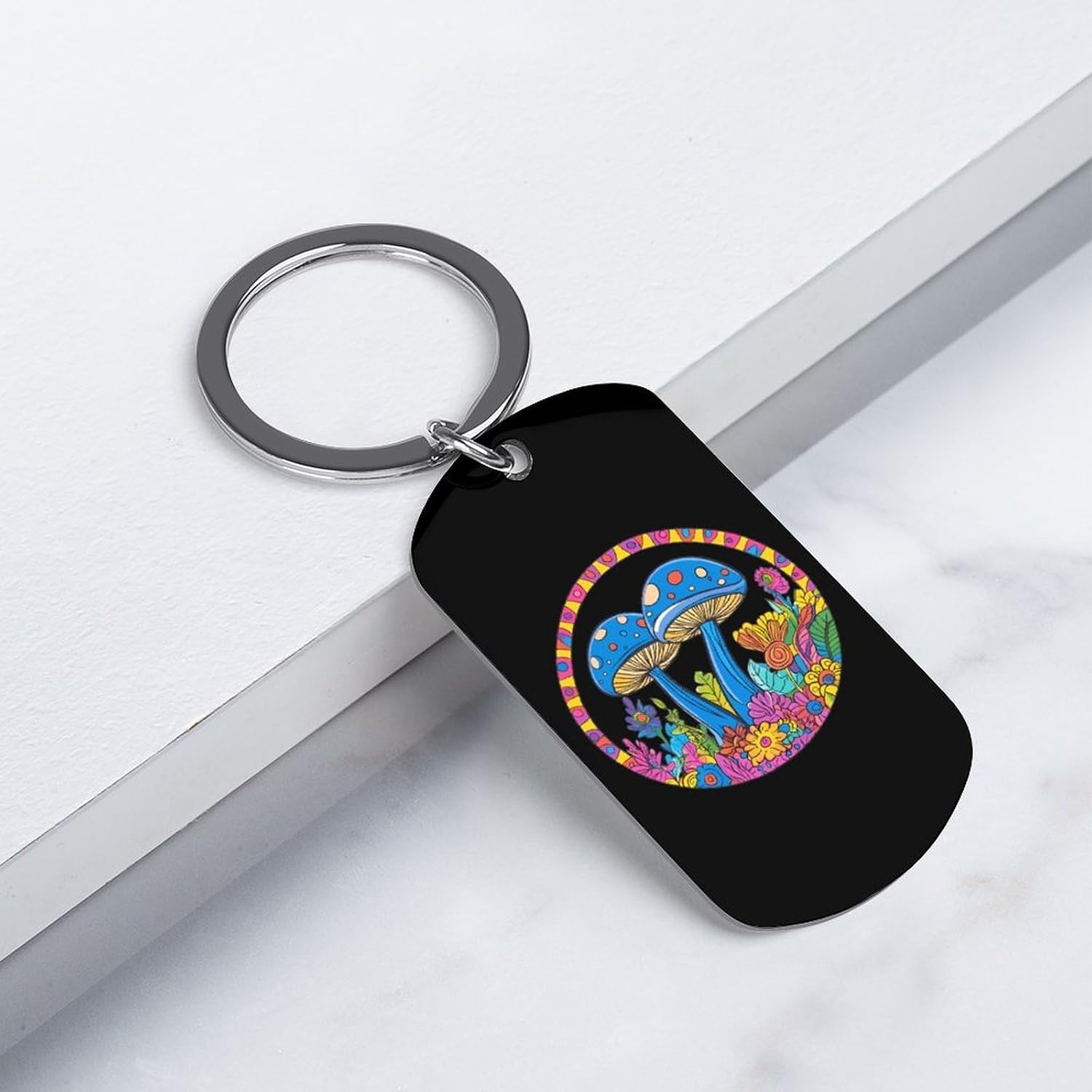 Magic Mushrooms Custom Keychains for Men Women Funny Key Chain Accessory Purse Bag Pet Charms Gifts image 3