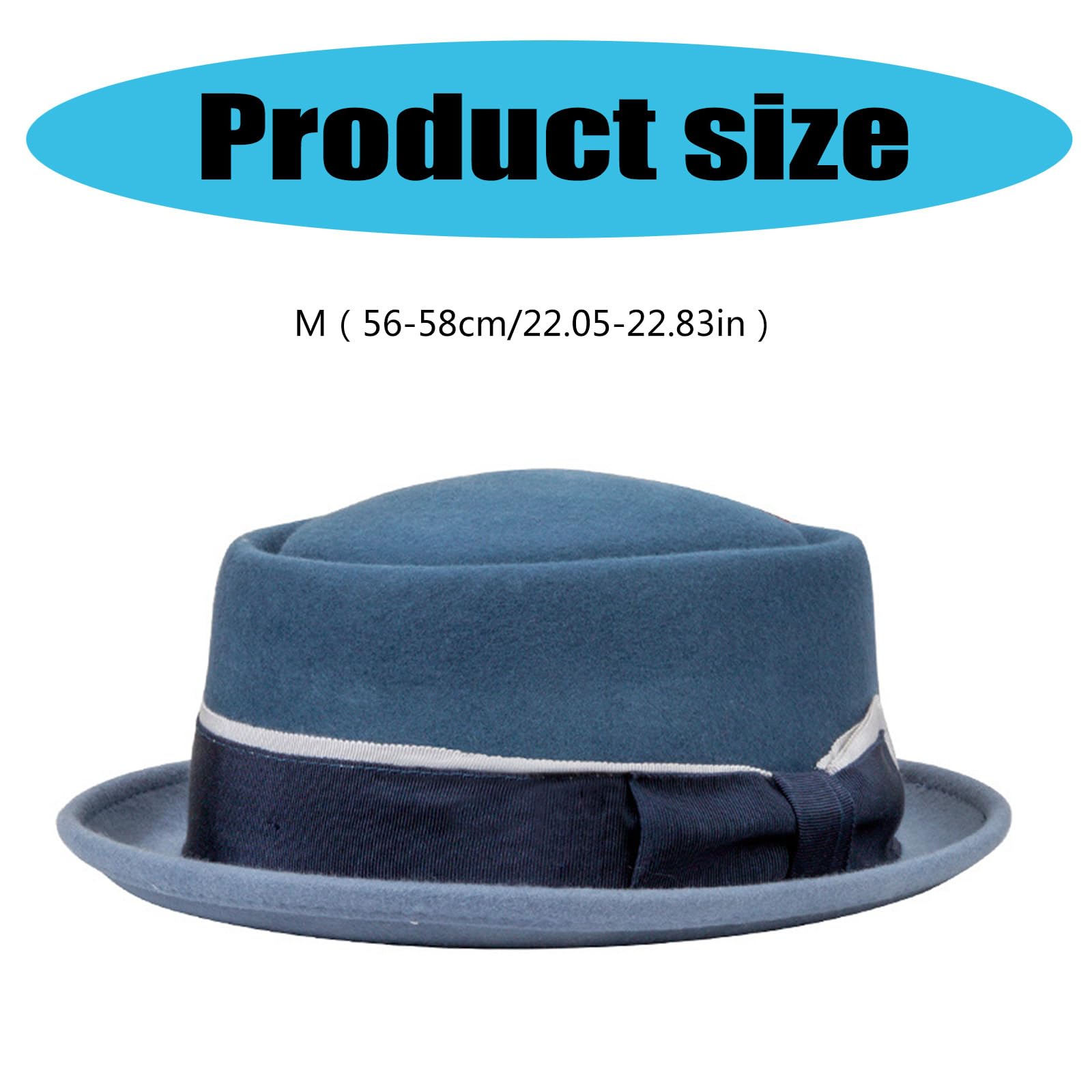 LUOFENG Cappello di lana Fedoras Panama esotico elegante Homburg per le donne Lady Photo Props Western per Stage Live Show Headwear