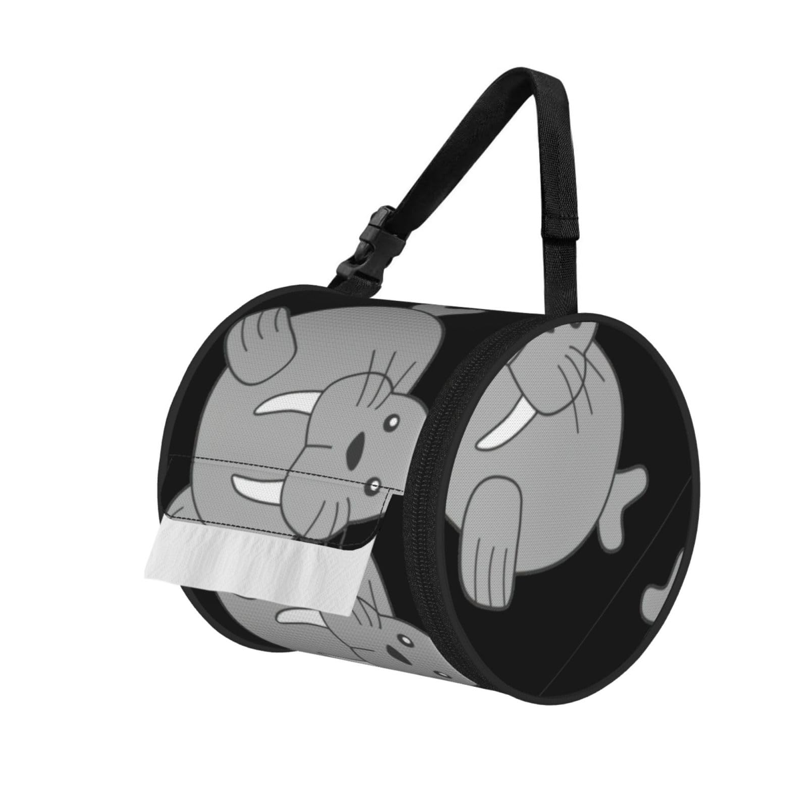 Walrus Printed Pet-Proof Toilet Roll Bag, Durable Oxford Cloth with Handle for Travel Tent Kitchen
