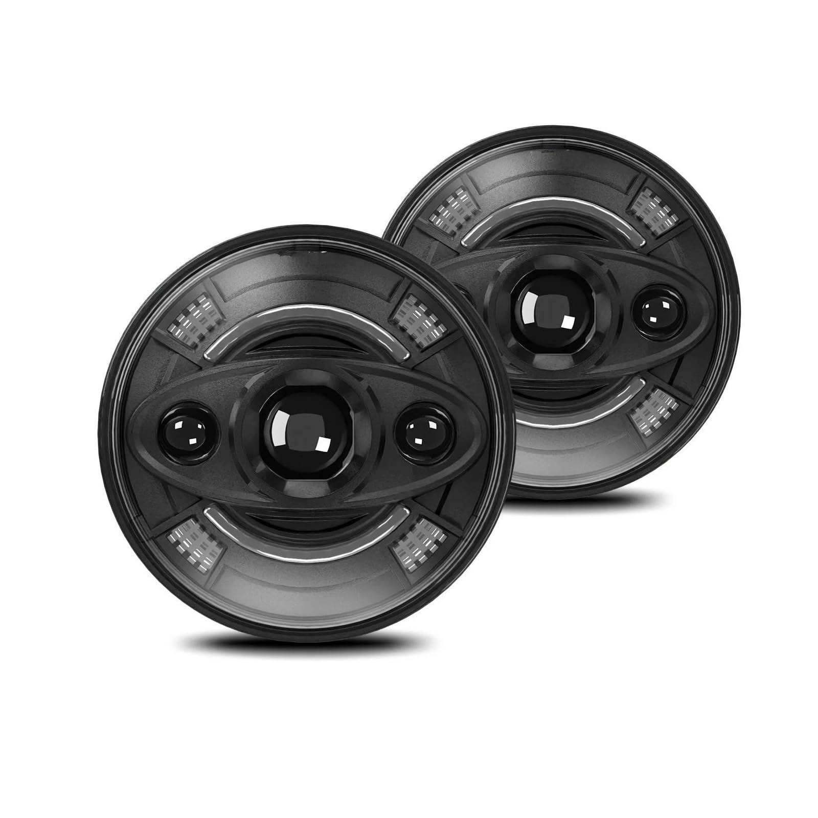 Fari Anteriori Fanale Anteriore Fari Da 7 Pollici Per Fari Per Wrangler Per Jeep Per Fari Rotondi Fari Fuoristrada H4 240W 140000LM 6000K 3000K 24v Per R3(2 pezzi)