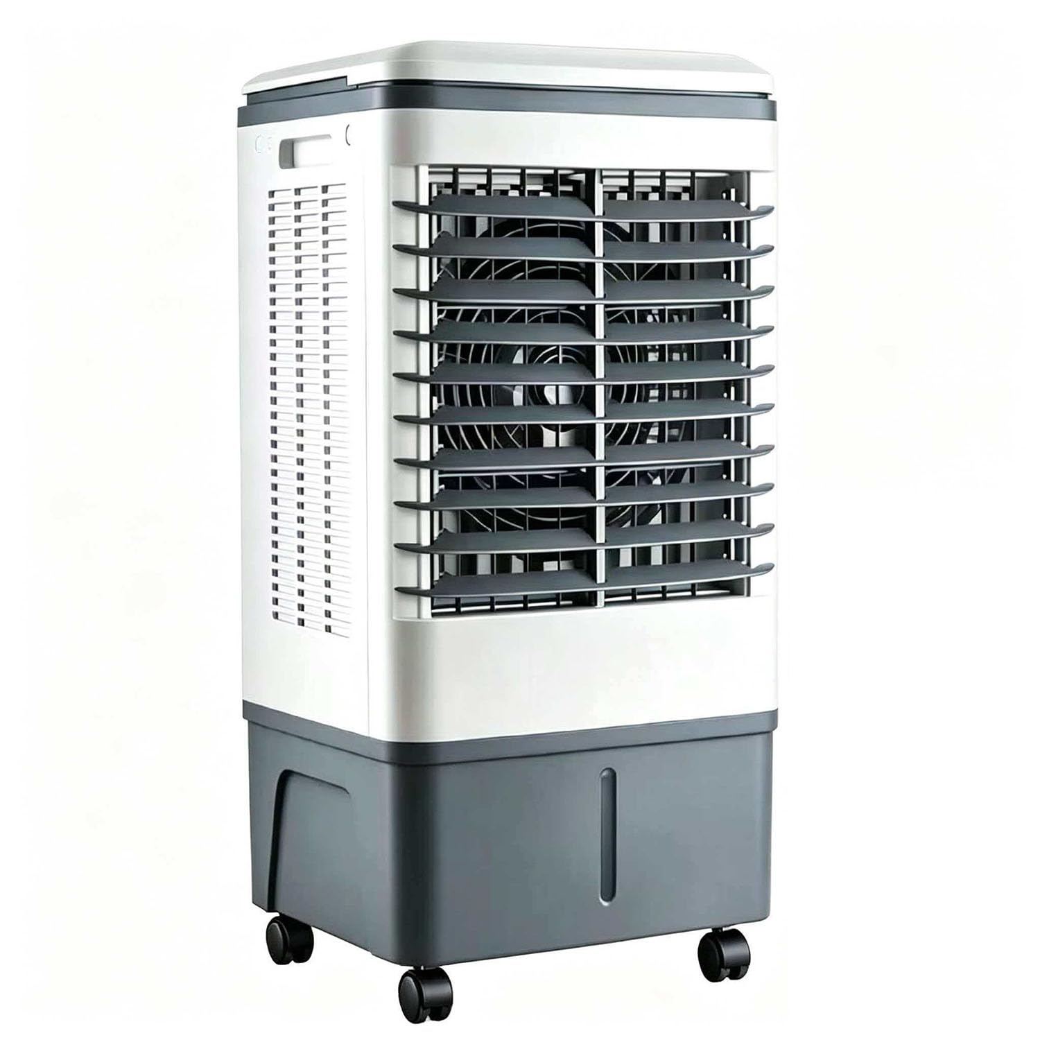 Evaporative Air Cooler Swamp Cooler Portable Air Conditioner with 100L Water Tank 2 Ice Containers 3 Fan Speeds 90°Oscillation Air Humidifier and Silent Operation Cooling Fan for Room Outdoor