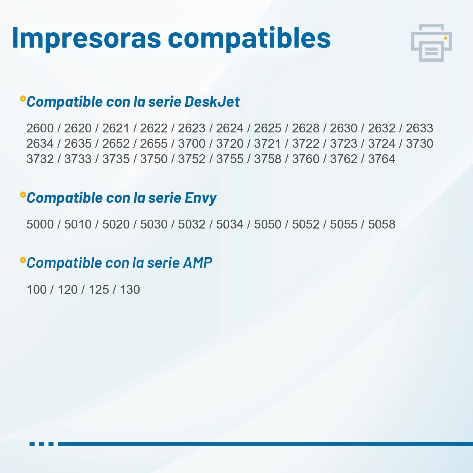 304XL Cartuchos Compatibles HP 304 para Envy 5000 Deskjet 3750 2630 (2 Negro)