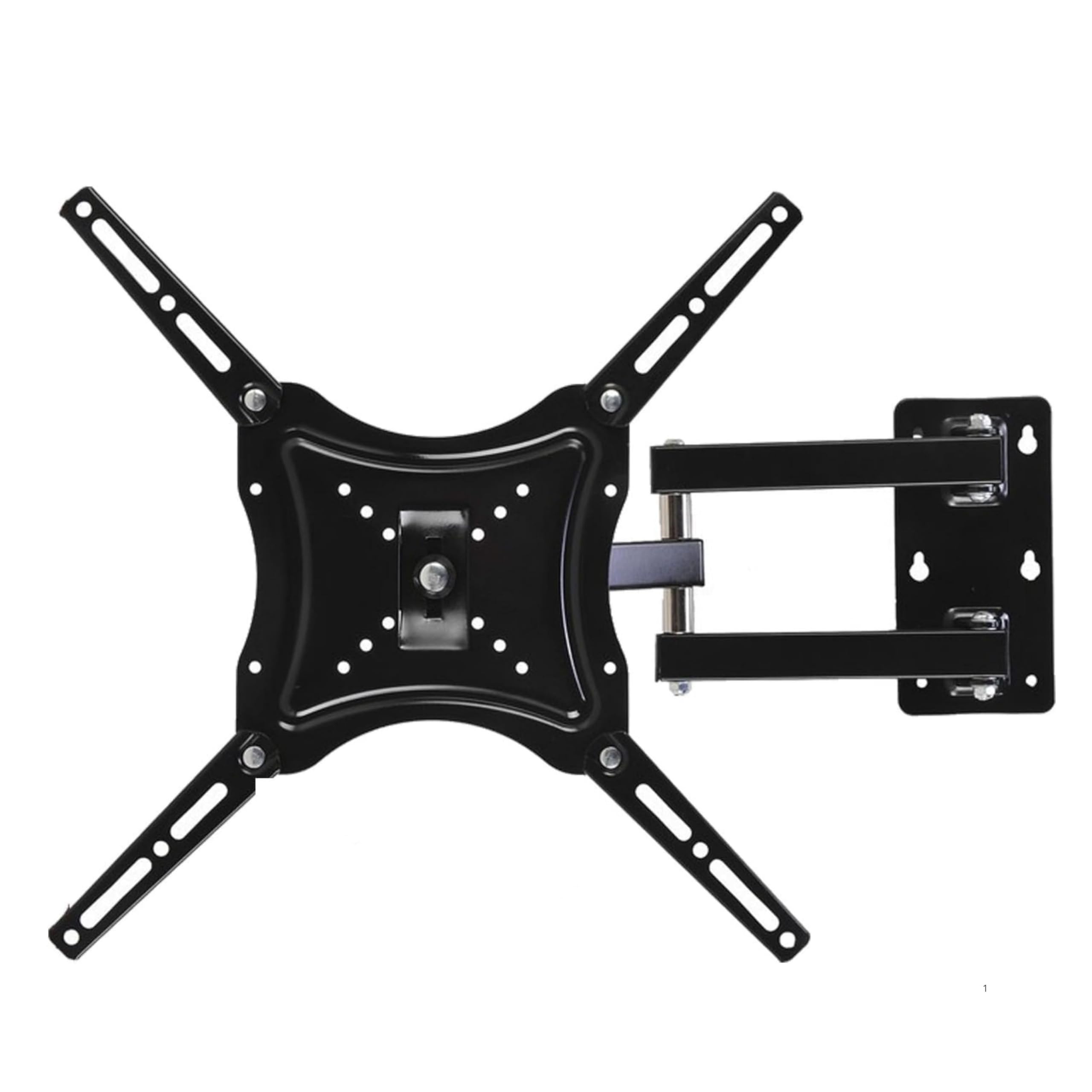 YASTA Supporto Tv Parete per 14-55 Pollici Staffa TV Led Oled Braccio per Monitor a Muro a 2 Snodi Orientabile ed Estensibile VESA 75x75 100x100 200x200 300x300 400x400