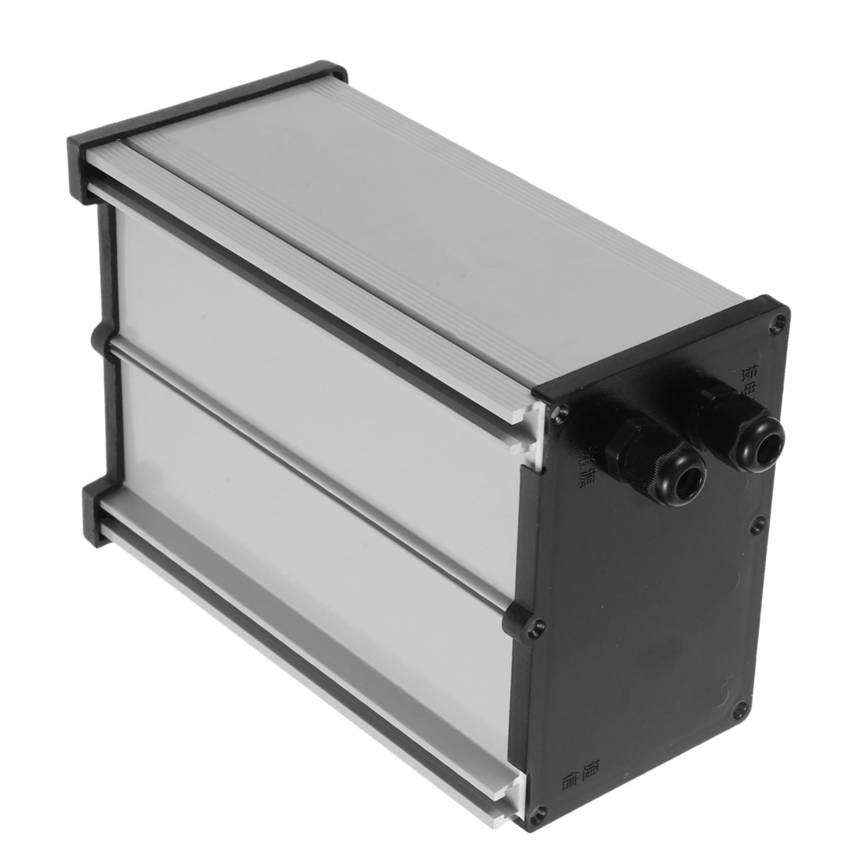 Boîtier Électrique et Connexions Électriques Étanche en Aluminium Argenté avec Couvercle, Solide pour Batterie Lithium pour Éclairage Solaire Extérieur