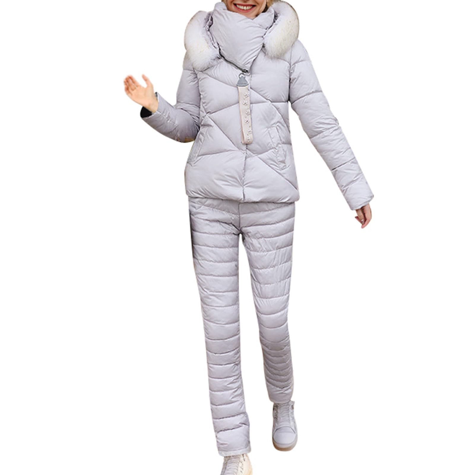 Chaqueta Mujer Abrigo Entretiempo Invierno Cazadora Plumiferos，acolchada térmica para mujer chaqueta corta resistente al abrigo grueso de nieve diseño moderno ideal actividades exteriores otoño e inv