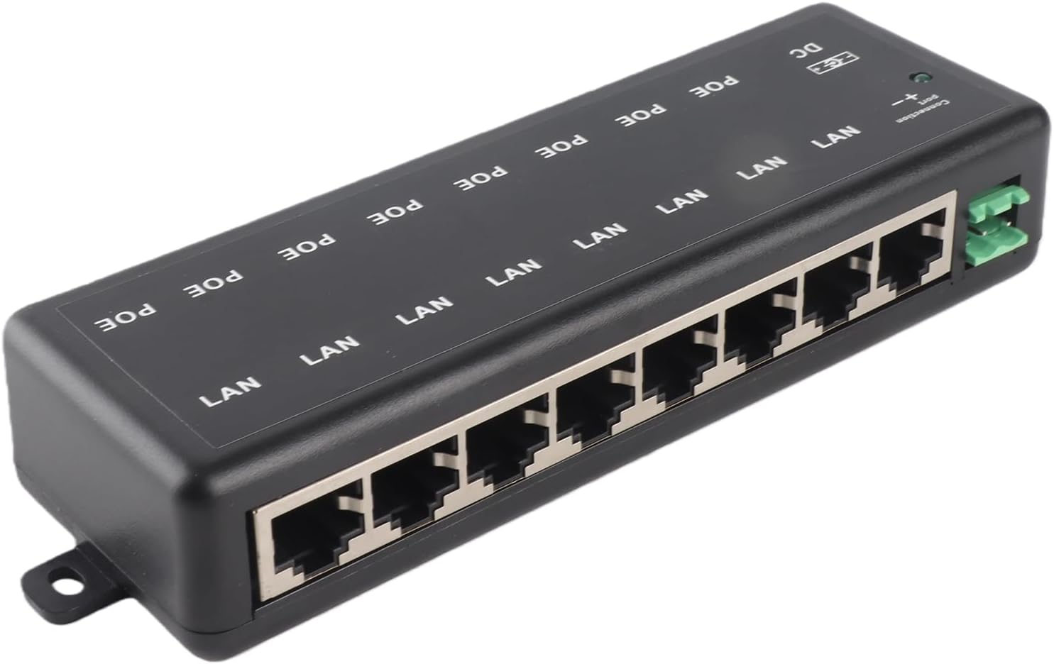 Bewinner 8 Port PoE Injector Adapter DC12V-48V 8 Interfaces Passive POE Adapter Power Over Ethernet POE Power Supply Module Injector for IEEE802.3af/at Standard POE Powered
