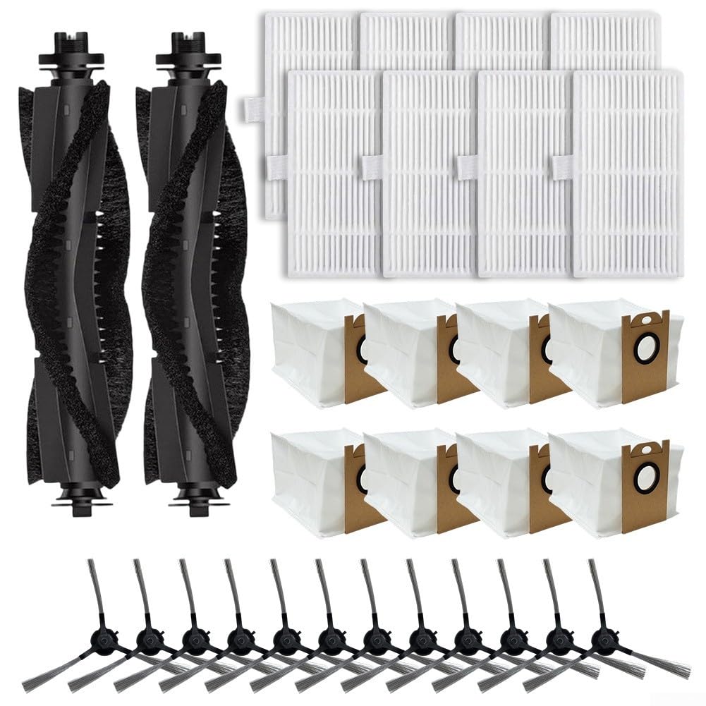 Saugroboter Zubehör Kit für VONKO S6 Pro HEPA Filter Staubbeutel Seitenbürsten Hauptbürste Ersatzset 30 Stück