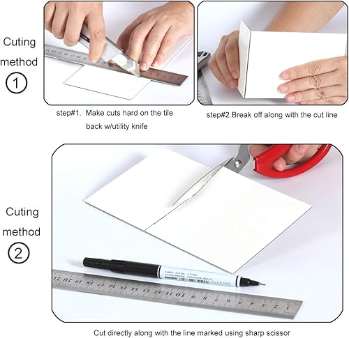 Miniatura 7 de BeNice - Azulejos imitación de mármol con adhesivo al reverso para baño, cocina de 4 x 8 (23 azulejos)