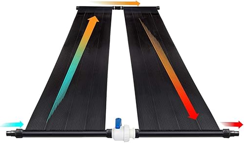 Miniatura 6 de SunQuest Calentador solar de piscina de lujo - Paneles para piscinas sobre el suelo - Incluye adaptadores de manguera de válvula de derivación